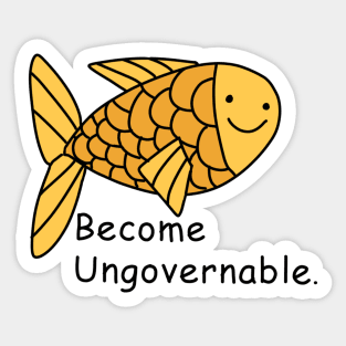 Become Ungovernable Fish Sticker